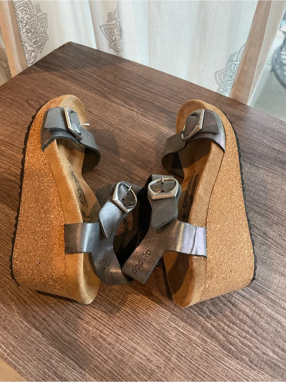 Papillio by Birkenstock Soley wedge gray size 37